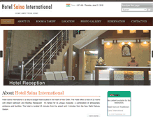 Tablet Screenshot of hotelsainainternational.com